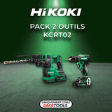 Pack 2 outils HIKOKI Perceuse + perforateur 18V Brushless KCRT02 + 2 batteries + chargeur