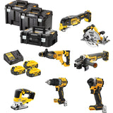 Kit 7 outils XR 18V - DEWALT - avec 3 batteries 18V 5,0 Ah - chargeur - 3 T-Stack - DCK706P3T-QW