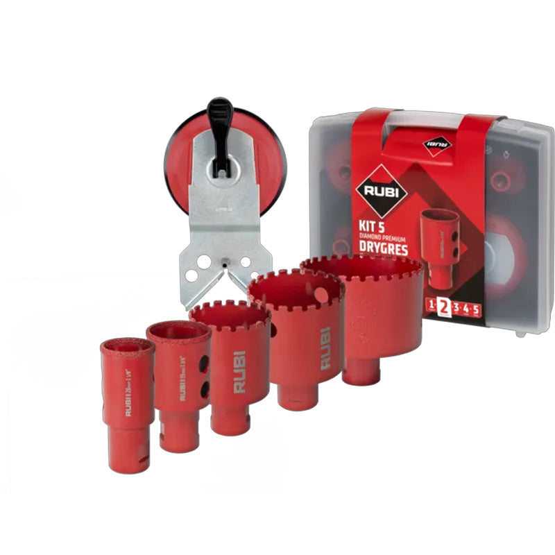 Kit de 6 trépans diamantés drygres premium - RUBI - 51929
