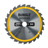 Lame de scie circulaire portative DEWALT Carbure Construction