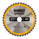 Lame de scie circulaire portative DEWALT Carbure Construction