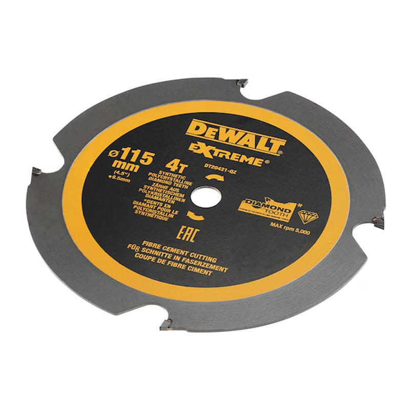 Lame de scie circulaire portative Ø115x9,5mm 4 dents DEWALT DT20421-QZ  denture diamant