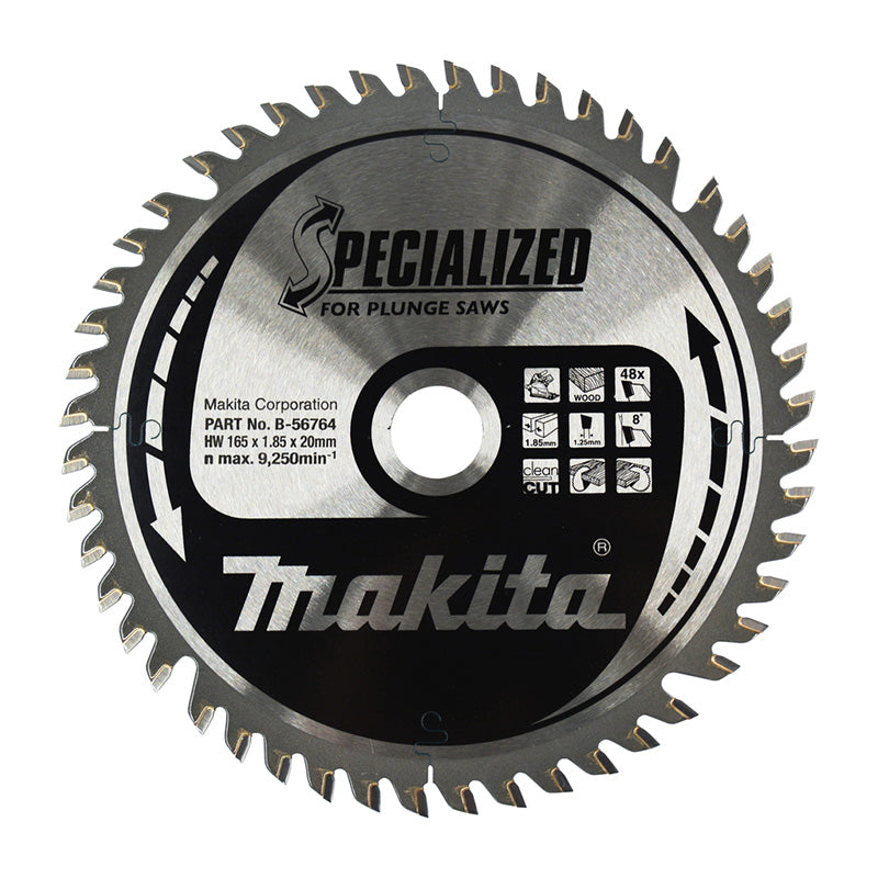 Lame pour scie circulaire “Specialized” TCT MAKITA B-56764 165x20mm, 48 dents