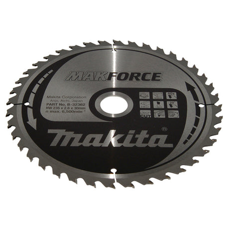 Lames carbure "MakForce", pour bois, pour scies circulaires MAKITA