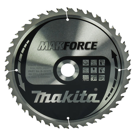 Lames carbure "MakForce", pour bois, pour scies circulaires MAKITA