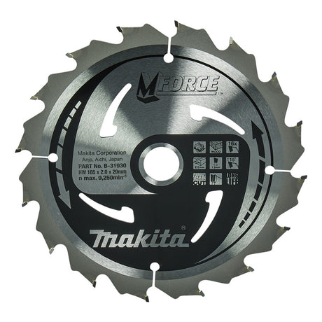 Lames carbure "Mforce", pour bois, pour scies circulaires MAKITA