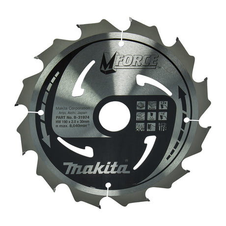 Lames carbure "Mforce", pour bois, pour scies circulaires MAKITA