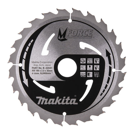 Lames carbure "Mforce", pour bois, pour scies circulaires MAKITA