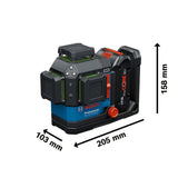 Laser lignes BOSCH GLL 18V-120-33 CG - 0 601 065 101 Professional - Machine nue en L-BOXX avec accessoires