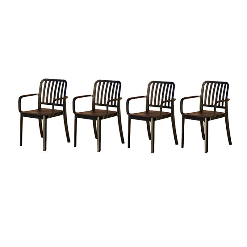 Lot de 4 chaises empilables Paloma noire - 50 x 55 x 85 cm