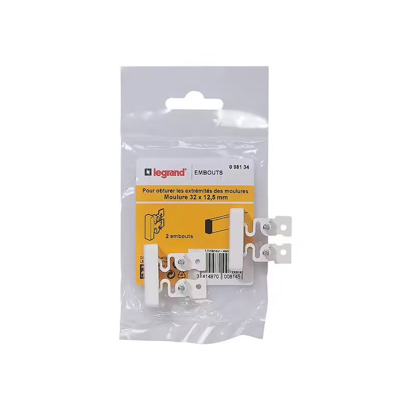 Lot de 2 embouts pour moulure 32x12.5mm LEGRAND ‎LEG98134