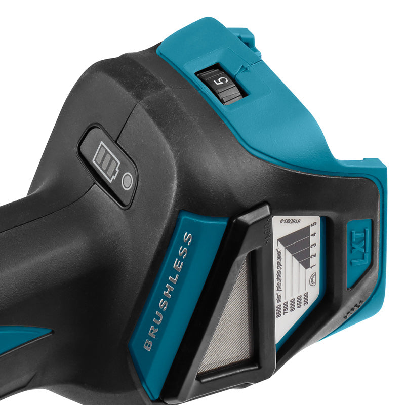 Meuleuse Ø125 mm 18V Brushless MAKITA DGA517Z Variateur et bouton homme mort avec Makpak
