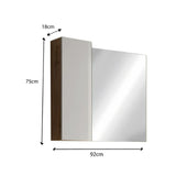 Miroir Led ARREDOBAGNO CAMPANELLI avec colonne Integrée 1 Porte H30cm L92cm