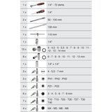 Module de douilles et accessoires ULTIMATE 1/4'', 54 pièces  - KS TOOLS - 713.1020