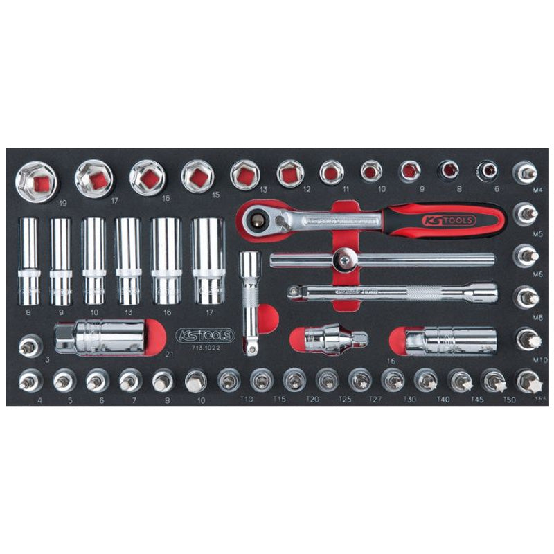 Module de douilles et accessoires ULTIMATE 3/8'', 47 pièces  - KS TOOLS - 713.1022