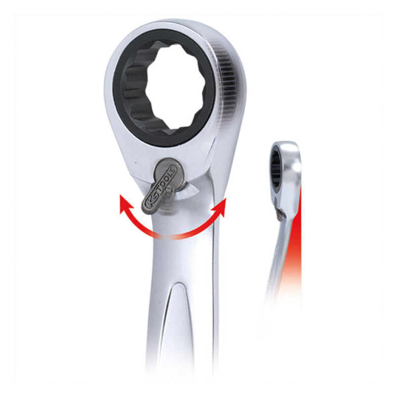 Module de clés mixtes à cliquet réversible GEARplus® avec adaptateurs, 16 pièces  - KS TOOLS - 713.2027