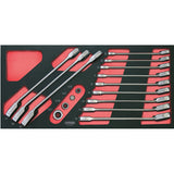 Module de clés mixtes à cliquet réversible GEARplus® avec adaptateurs, 16 pièces  - KS TOOLS - 713.2027