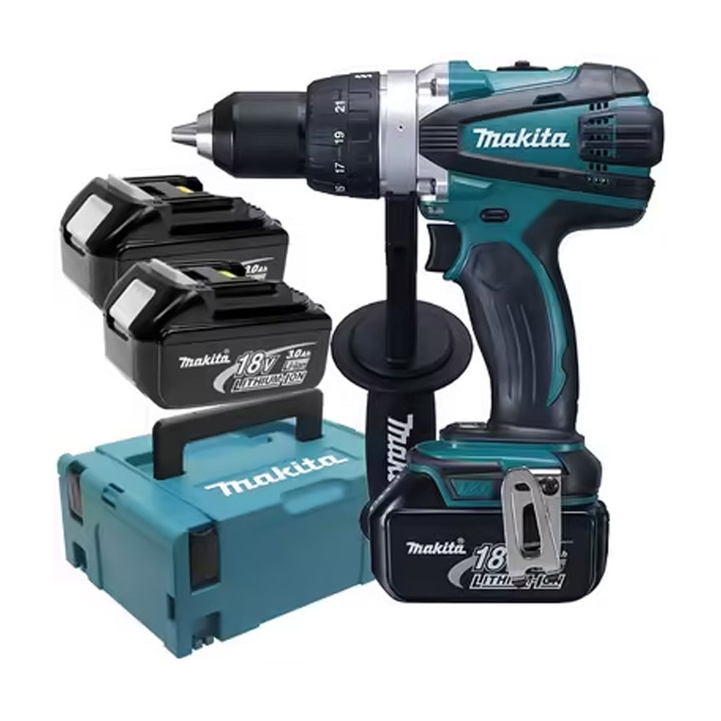 Perceuse visseuse Li-ion MAKITA DDF458RF3J  - 91 Nm +3 batteries 3,0Ah 18V en Makpac