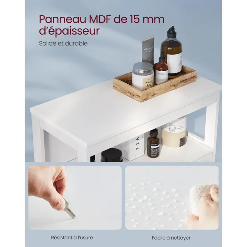 Armoire de salle de bain VASAGLE 60 x 30 x 80 cm