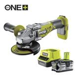 Meuleuse d’angle Brushless RYOBI R18AG7-140S 18 V 125 mm 11000 tr/min avec batterie et chargeur