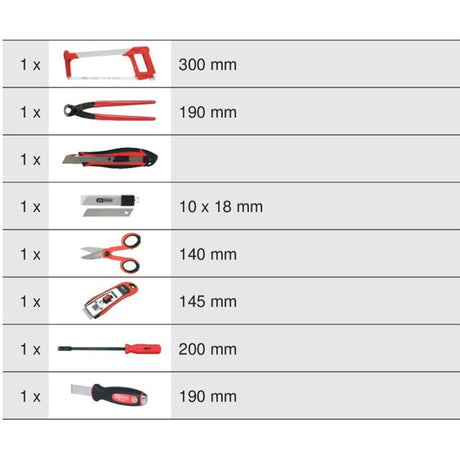 Module d'outils de coupe, 8 pièces  - KS TOOLS - 712.9009