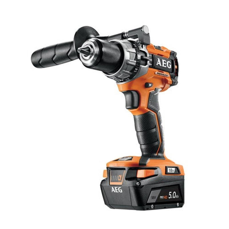 Perceuse-visseuse à percussion AEG 18V BRUSHLESS 65Nm avec  2x 5Ah + coffret