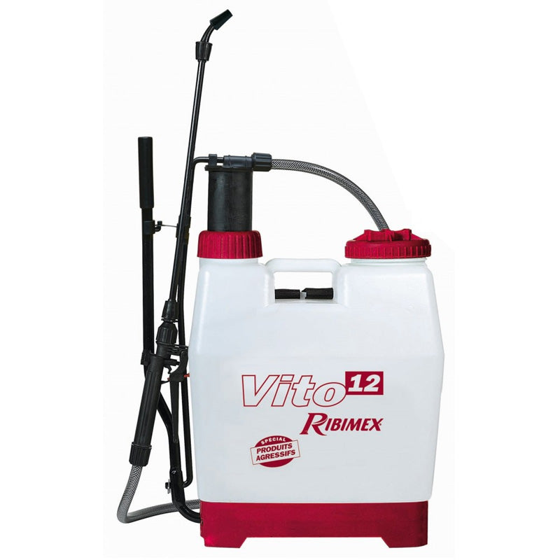 Pulverisateur RIBIMEX 13L  à dos à pression entretenue spécial produits agressifs "VITO12"