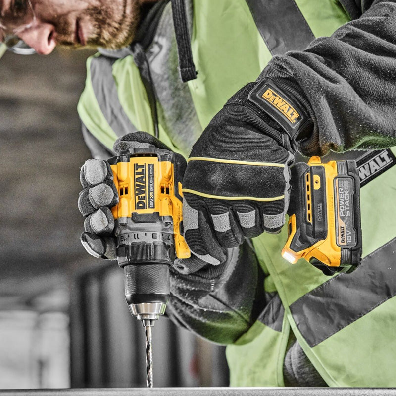 Pack 3 outils 18V DEWALT DCK355P2T-QW Brushless - Perceuse + perforateur + meuleuse + 2 batteries 5Ah Li-Ion + Coffret