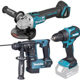 Pack 3 outils MAKITA LOT0430 ( DGA504Z + DHR171Z + DDF490) +1914J6-4 18V