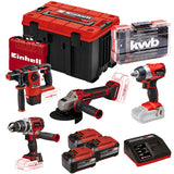 Pack 4 machines 18V 3 x 5,2Ah EINHELL Professional Brushless Power X-Change - E-case