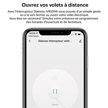 Pack de 3 interrupteurs pour volet roulant WiFi connectés encastrables