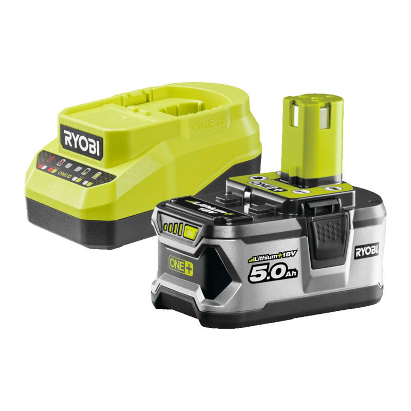 Pack énergie RYOBI RC18120A-150  chargeur  18V 2A + Batterie Lithium+ 5Ah ONE+™