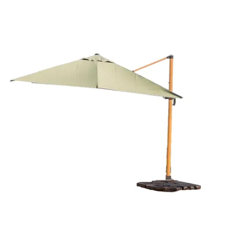 Parasol Gabin + housse - 3 x 4 m - 240 g/m2 - sauge & effet bois