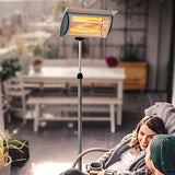 Parasol chauffant électrique Verone - Acier - Gris - 2000W