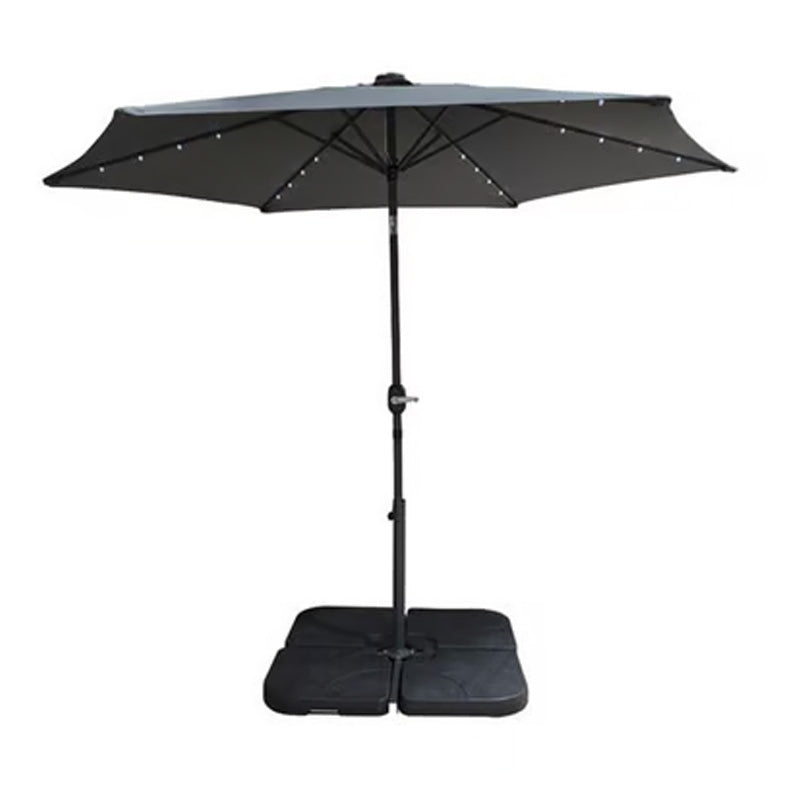 Parasol droit lumineux - 2,95m  - anthracite