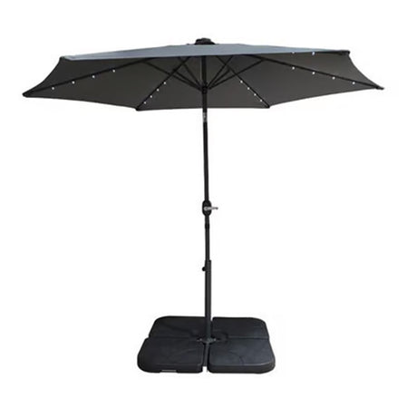 Parasol droit lumineux - 2,95m  - anthracite