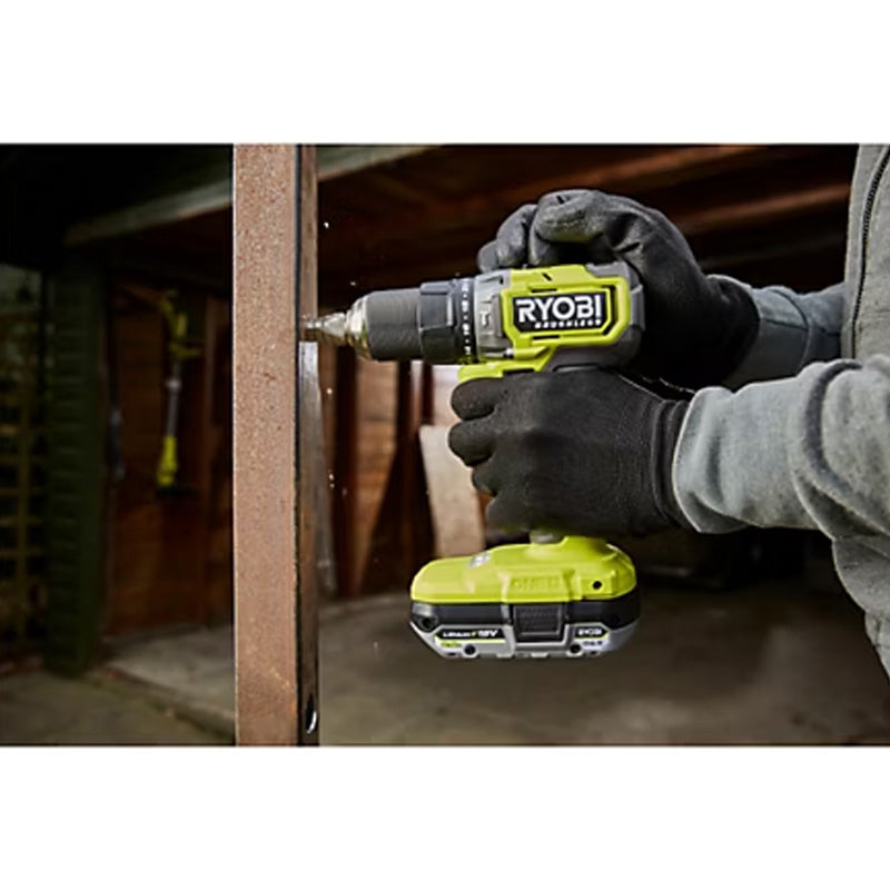 Perceuse-visseuse à percussion RYOBI RPD18BL1-2C42S 18V 54Nm 1x4Ah +1x2Ah et chargeur 2A avec sac de transport