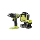 Perceuse-visseuse à percussion RYOBI RPD18BL1-2C42S 18V 54Nm 1x4Ah +1x2Ah et chargeur 2A avec sac de transport