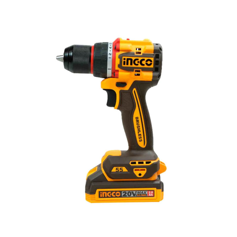 Perceuse-visseuse sans fil  20V 55 NM + 2 embouts P20S - INGCO - CDLI205581