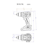 Perceuse à percussion sans fil 18V SB 18 LT BL METABO 602316890 (Machine nue)