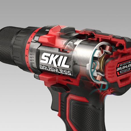 Perceuse visseuse Brushless 20V SKIL 2 x 2,Ah