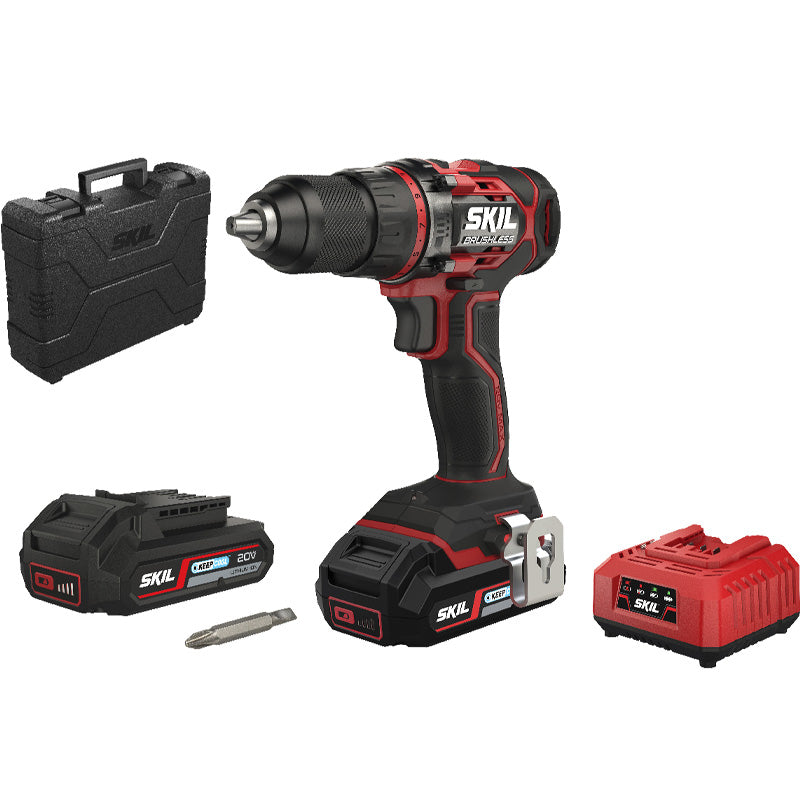 Perceuse visseuse Brushless 20V SKIL 2 x 2,Ah