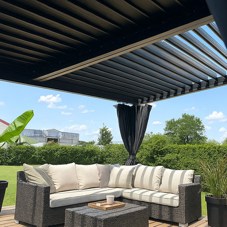 Pergola persienne Sardegna - gris anthracite
