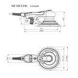 Ponceuse excentrique SXE 150-5.0 BL METABO 615050000 350 W 150 mm