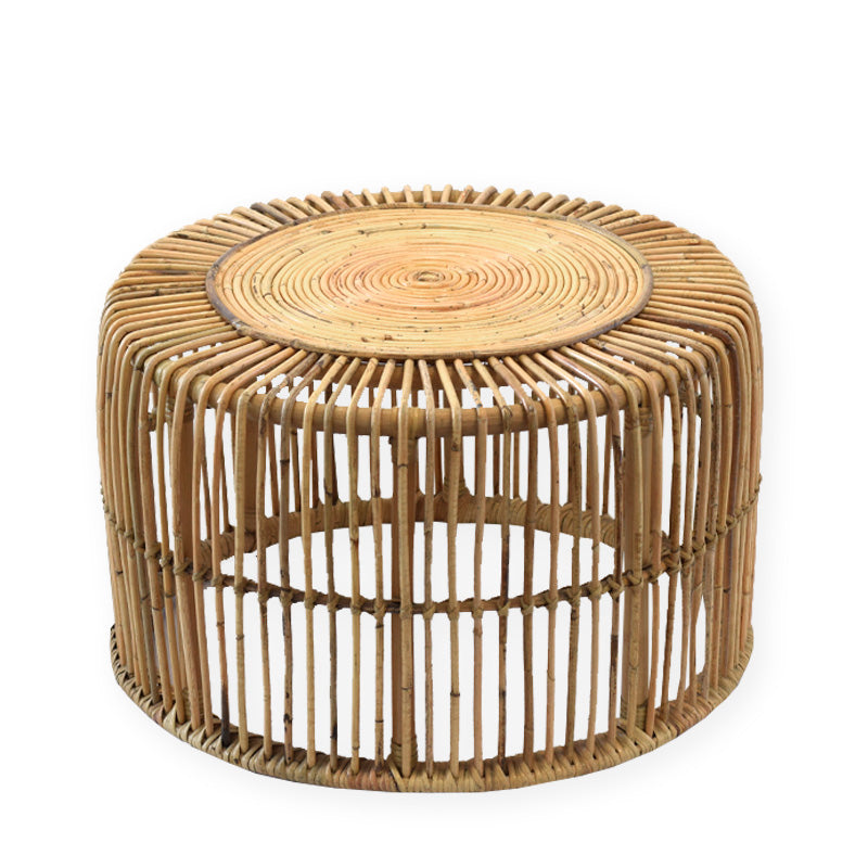 Table d'appoint Manon - 40 x ⌀ 68 cm - taille L - rotin - naturel