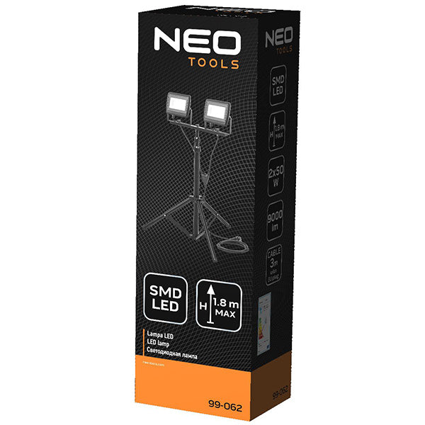 Projecteur double sur trépied NEO TOOLS 99-062 SMD 2x50W 9000LM
