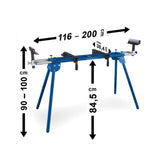 Support pour scie à onglet  à extension latérale 200 cm - SCHEPPACH UMF2000  - max 250 kg