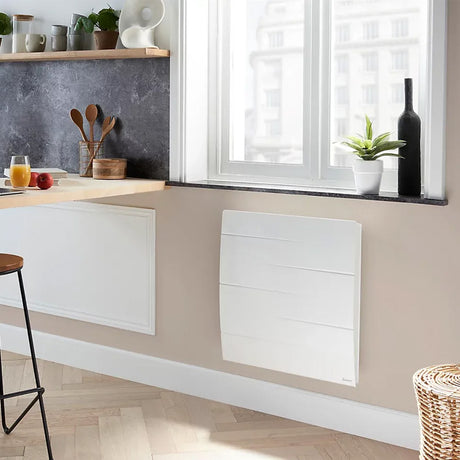 Radiateur double coeur de chauffe horizontal Malao - Blanc  - 1000W