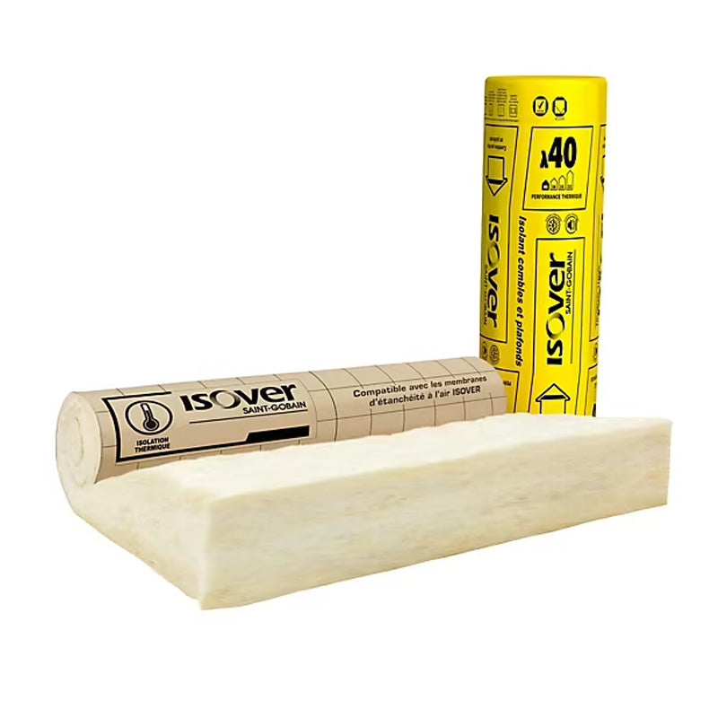 Rouleau laine de verre ISOVER Combles perdus et plafonds  3,5x1,2m  240mm