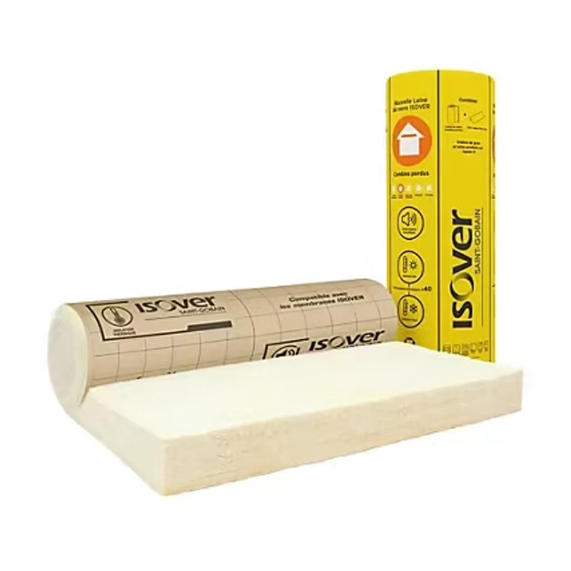 Rouleau laine de verre ISOVER Combles perdus et plafonds  3,5x1,2m  240mm